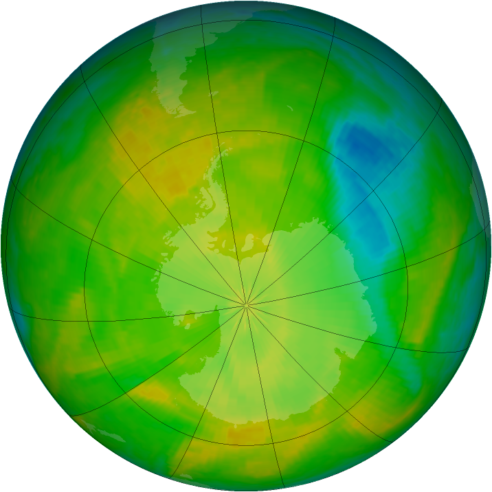 Antarctic ozone map for 13 November 2002